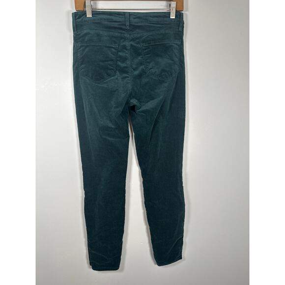 L'Agence Piper Skinny High Rise Womens Size 26 Evergreen Green Velvet - Picture 5 of 10